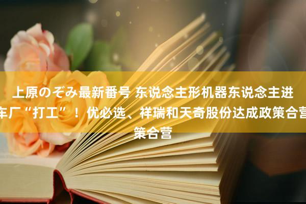 上原のぞみ最新番号 东说念主形机器东说念主进车厂“打工” ！优必选、祥瑞和天奇股份达成政策合营