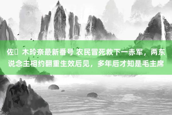 佐々木玲奈最新番号 农民冒死救下一赤军，两东说念主相约翻重生效后见，多年后才知是毛主席