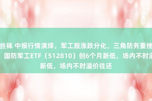 丝袜 中报行情演绎，军工股涨跌分化，三角防务重挫逾19%！国防军工ETF（512810）创6个月新低，场内不时溢价往还